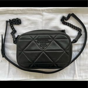 Black Prada purse. Matte black hardware. Worn once! Dust bag included.